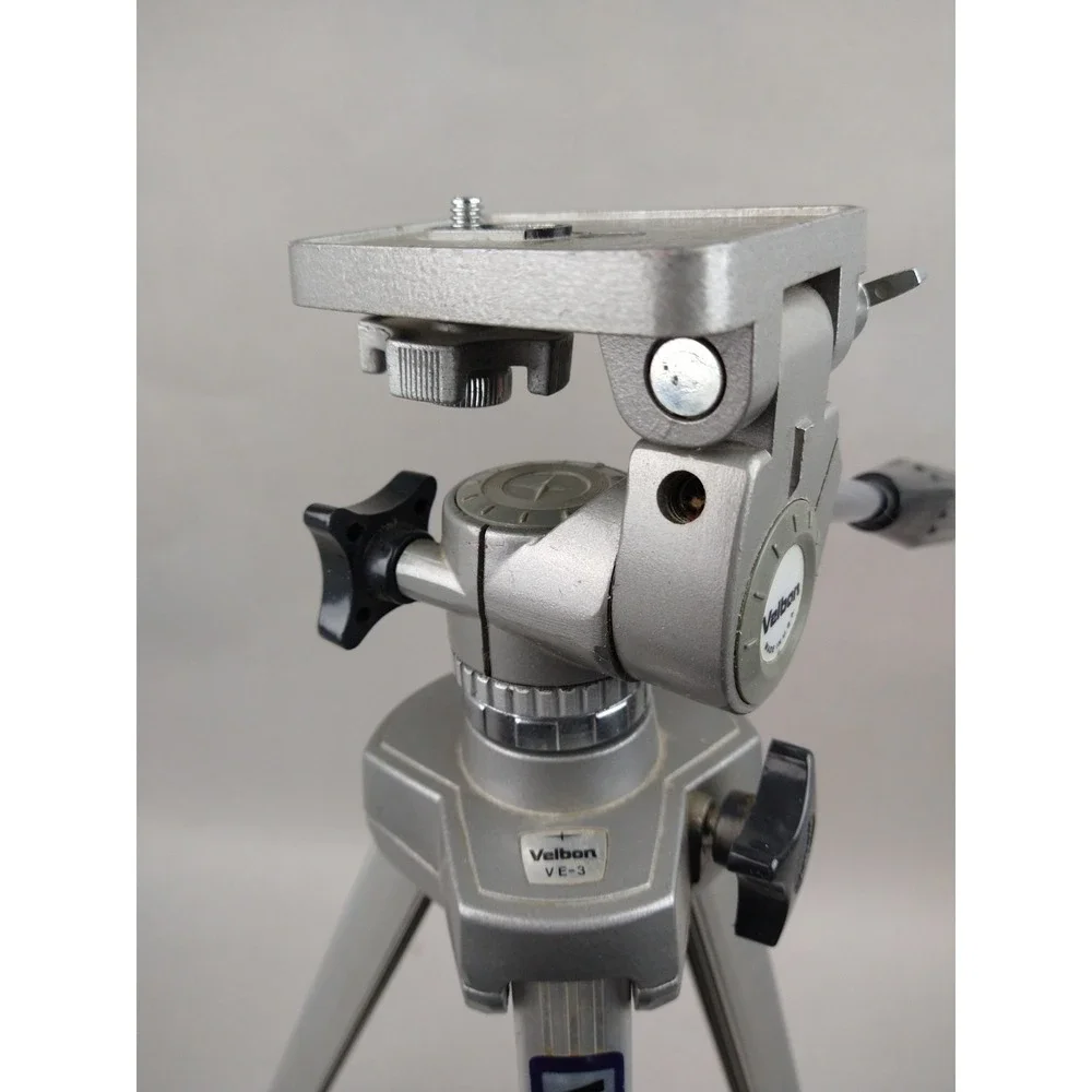 Velbon VE-3‎ Camera Tripod - Made In USA Vintage Expanding Aluminum